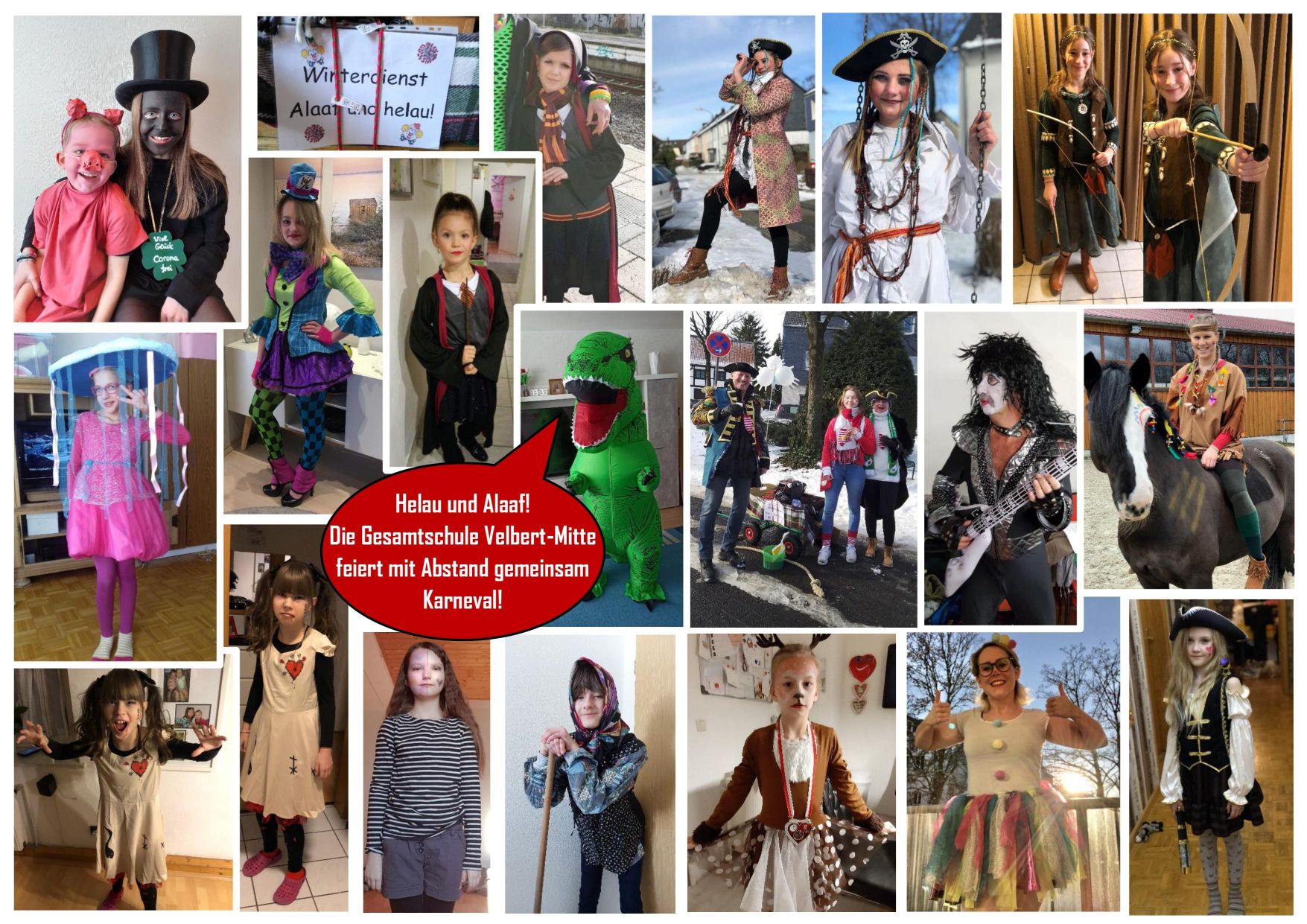 Collage Karneval Gesamtschule Velbert Mitte1