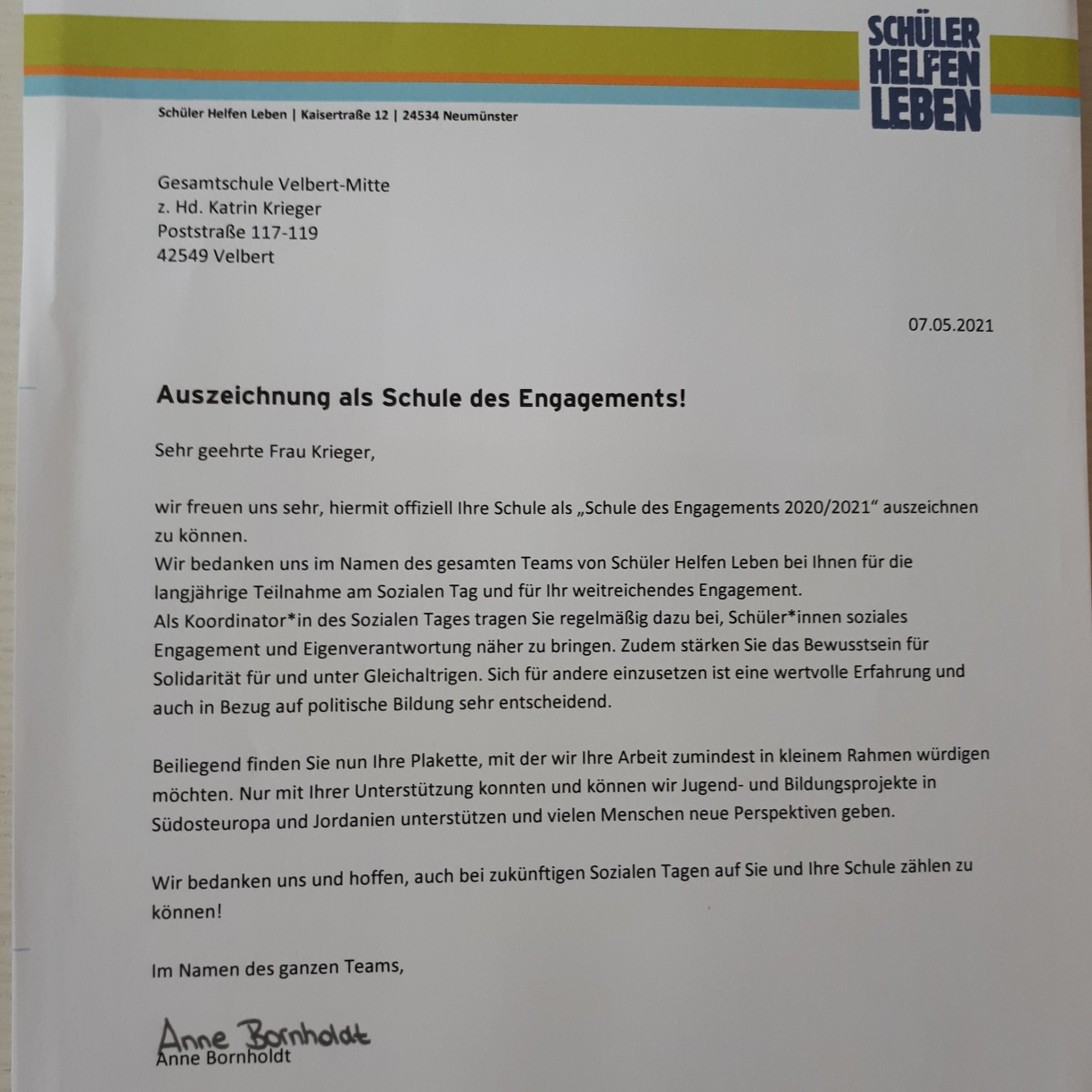 Schüler helfen Leben